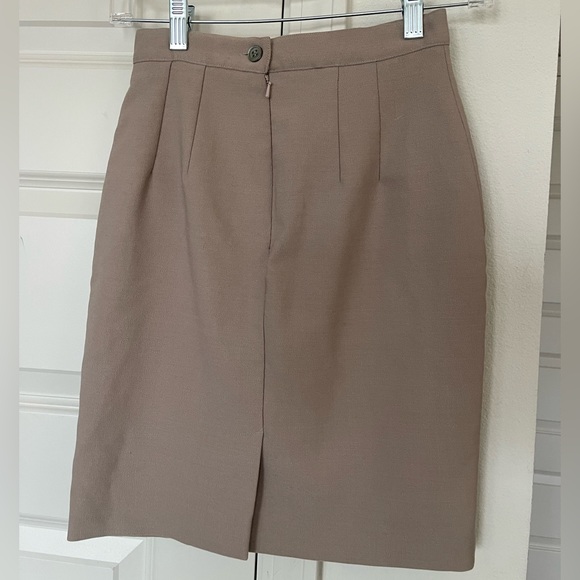 Silk & Wool Vintage Pencil Skirt - Picture 2 of 4